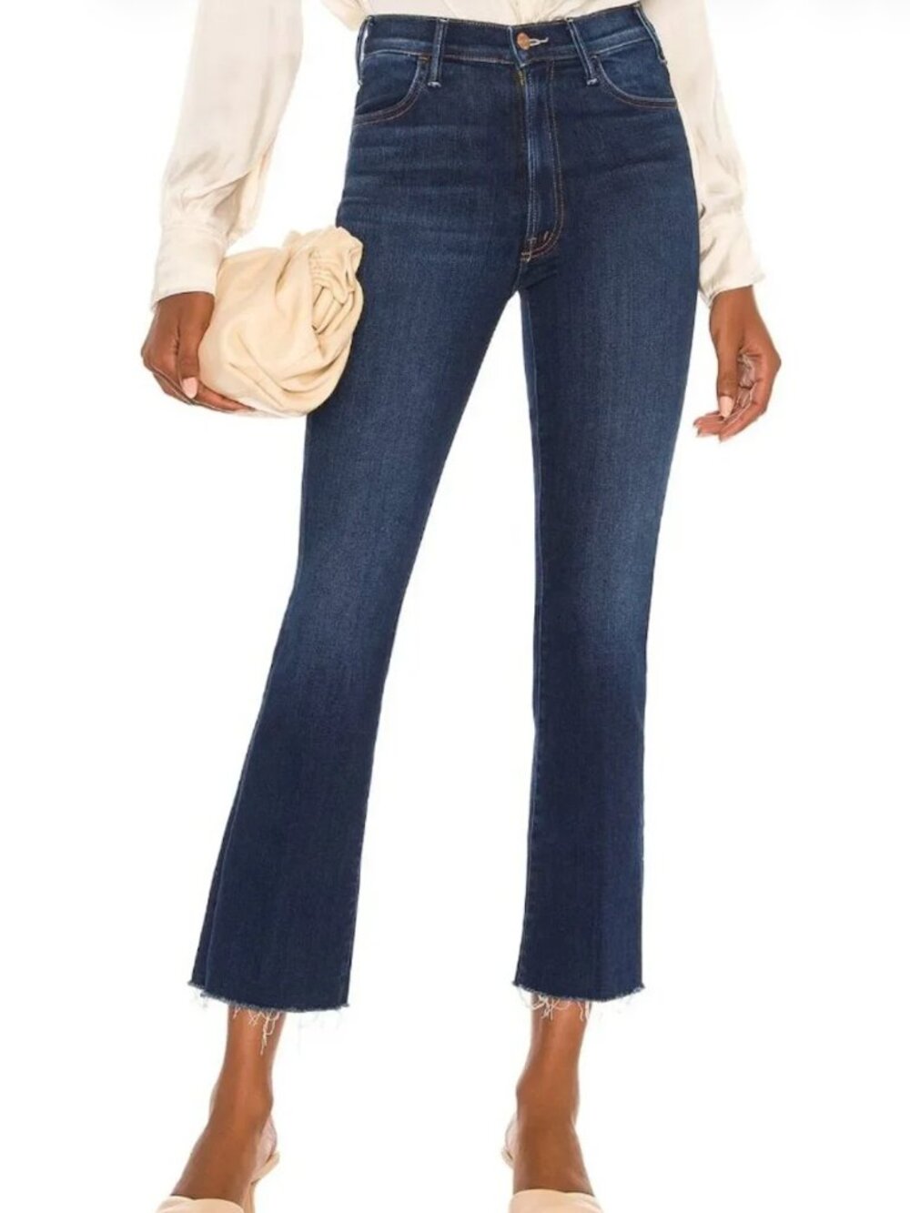 MOTHER The Hustler Ankle Fray Jeans in Home Movies Women's Size 25